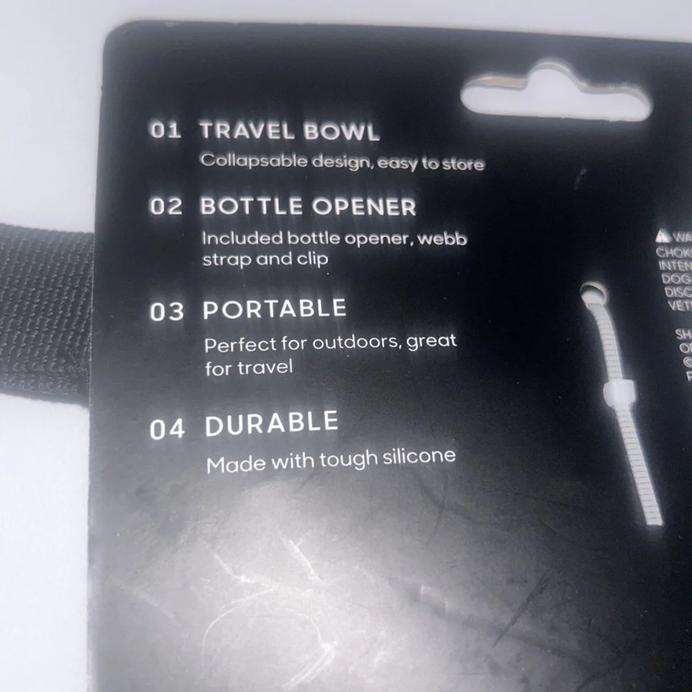 NWT SHARPER IMAGE 2 in 1 PET TRAVEL BOWL